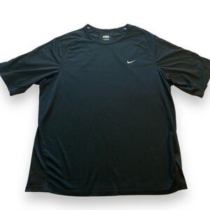 Nike Mens Fit Dry Shirt Large Black Vented Athletic Athleisure Sporty Running